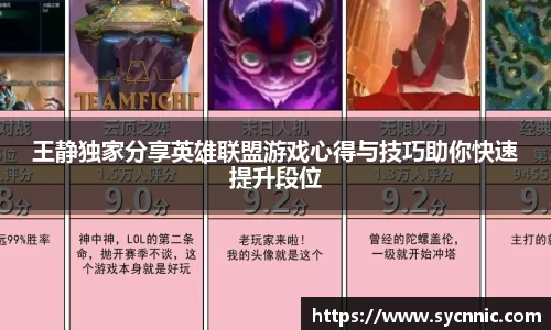 王静独家分享英雄联盟游戏心得与技巧助你快速提升段位
